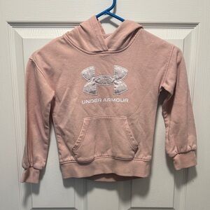 Under Armour Girls Light Pink Hooded Sweatshirt